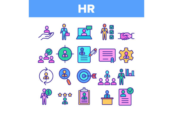 Download Color HR Human Resources Icons Set - Premium Resources